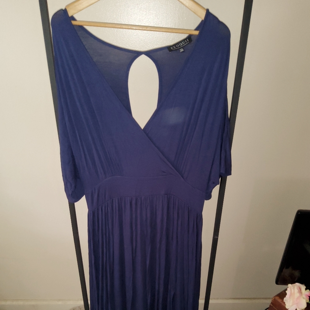 Eloquii navy maxi dress, size 14/16